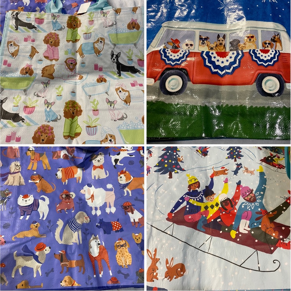 NWT 6 dachshund shopping bags